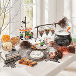 Halloween Broomstick Snack Bowl Stand