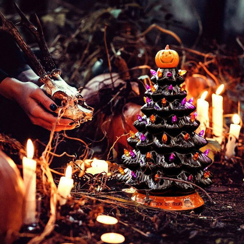 Hand-Painted Ceramic Halloween Tree Home Decoration