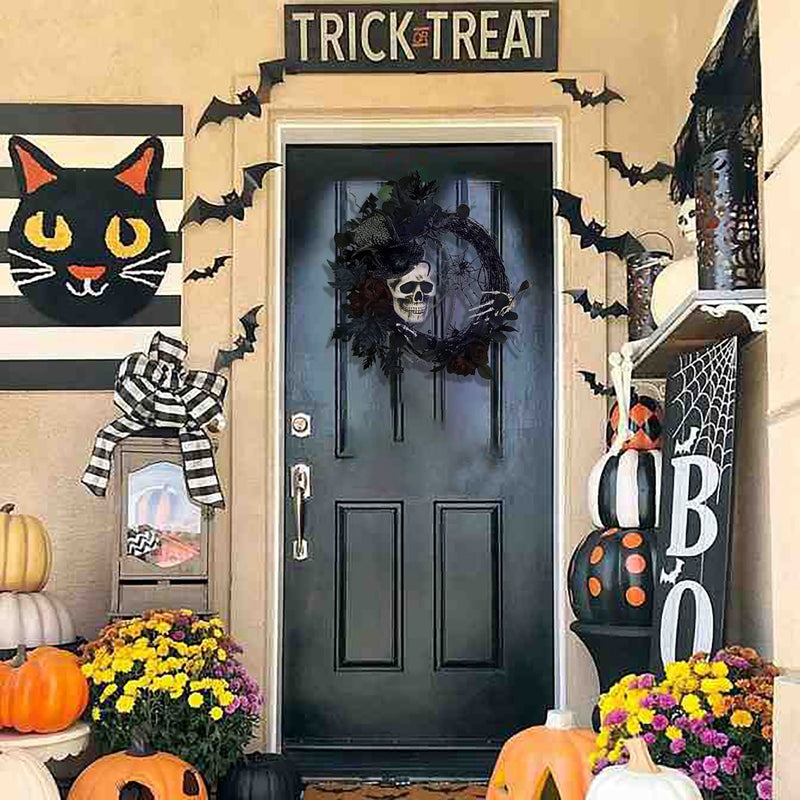 LED Halloween Door Wreath