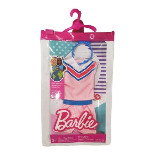 Barbie Complete Look Pink Set - Shorts Top Headband Bracelet